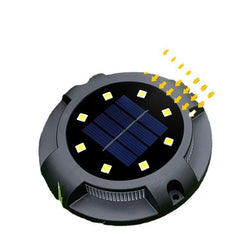 Lampa solara LED tip spot pentru gradina Flippy, cu 4 leduri laterale multicolore si 8 leduri principale alb rece, IP65, material ABS, baterie 2V, 700 mah, 11x13.5 cm, multicolor