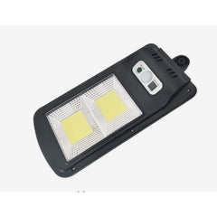 Lampă stradală solară Flippy, cu telecomandă, 36 cm x 11.5 cm, 108 COB LED, 2592 Lumeni, 21.6 W - echivalent 172 W bec incadescent, IP65, Senzor de Miscare, Senzor de Lumina, 2 Grile, Alb Rece