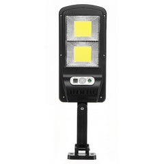 Lampă stradală solară Flippy, cu telecomandă, 36 cm x 11.5 cm, 108 COB LED, 2592 Lumeni, 21.6 W - echivalent 172 W bec incadescent, IP65, Senzor de Miscare, Senzor de Lumina, 2 Grile, Alb Rece