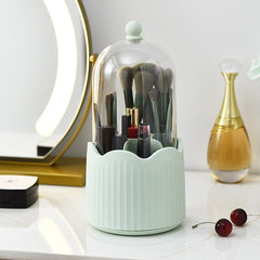 Cutie pentru Depozitarea Pensulelor de Machiaj, Flippy, Rotativa, Plastic, 36 cm x 13 cm, Verde