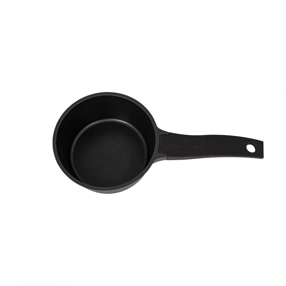 Oala din aluminiu cu interior marmorat cu coada si capac din sticla termorezistenta, 1.5L, 55872-16