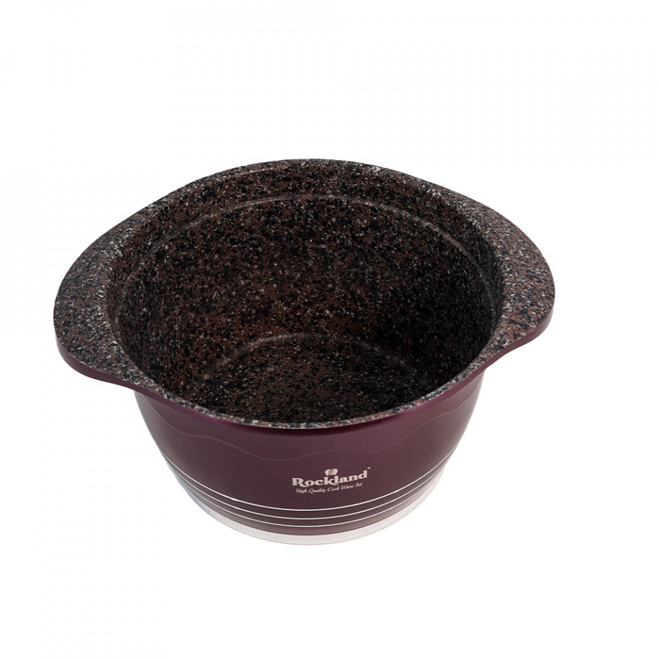 Oala din Granit cu capac 20 cm , Rockland DT20-BR
