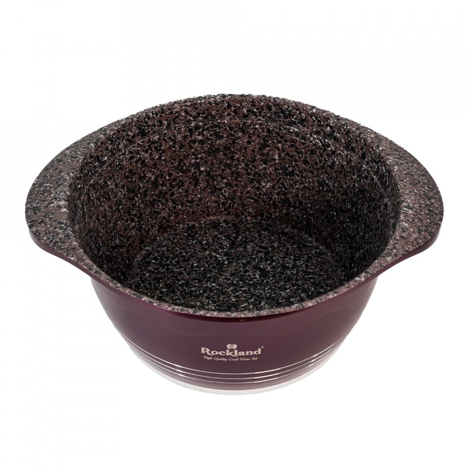 Oala din Granit cu capac 24 cm , Rockland DT24-BR
