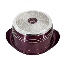 Oala din Granit cu capac 24 cm , Rockland DT24-BR