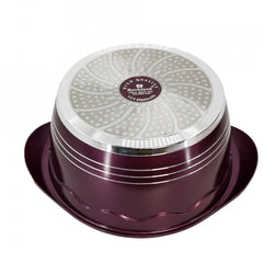Oala din Granit cu capac 24 cm , Rockland DT24-BR