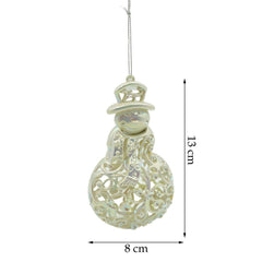 Ornament brad de Craciun, Perlat, in forma de Om de zapada, 8 cm x 13 cm, Plastic, Flippy