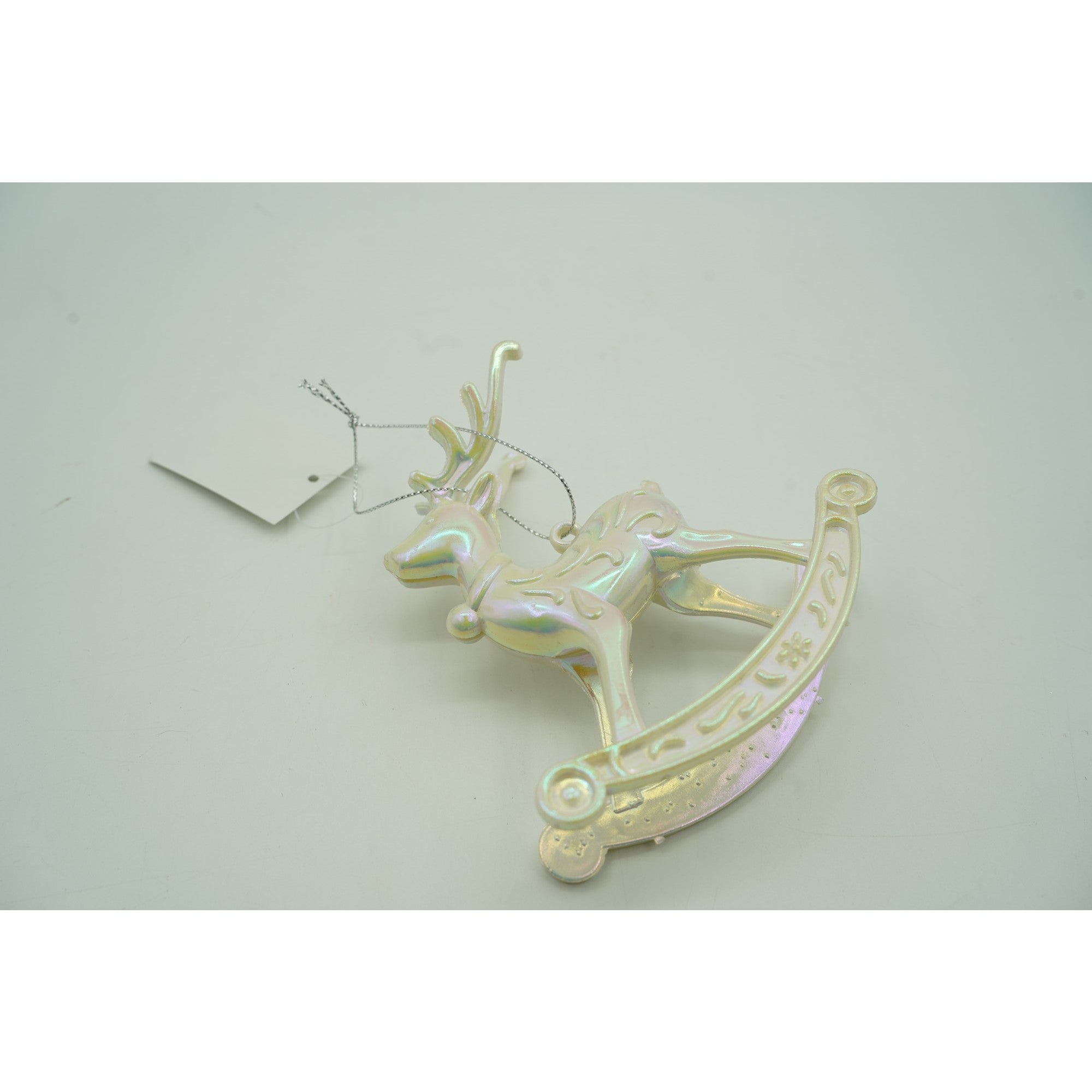 Ornament brad de Craciun, Perlat, in forma de Ren, 11 cm x 11 cm, Plastic, Flippy