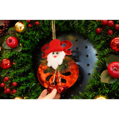Ornament brad, Flippy, Rotund cu clopotei, Rosu, Lucios, 15*20CM, Acril, Interior/ Exterior