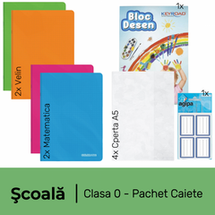 Pachet rechizite scoala clasa 0, PACHET CAIETE, universal, 10 piese