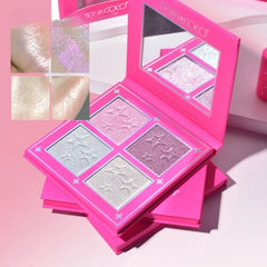 Paleta Iluminatoare, KEVIN&amp;COCO, 4 Culori Stay Wild, 12.2 x 12.2 x 0.9 cm