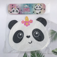 Suport pentru Pahar, Flippy, Model Urs Panda, din PVC, 18.5x16 cm, Rezistent la Caldura, Alb/Negru