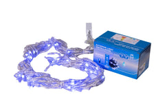 Perdea Lumini de exterior, 216 Led- Albastru 2.5m x 1.5m, caseta joc de lumini, interconectabila