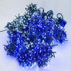 Perdea Lumini de exterior, 3m x 10m, 3200 Led Lumina Alb-Albastru interconectabila, 3200G-WB