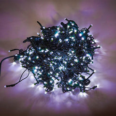 Perdea Lumini de exterior, 3m x 2m, 400 Led Lumina Rece, interconectabila, fir verde inchis, 400G-W