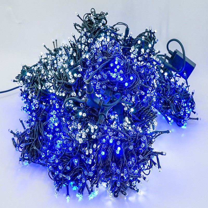 Perdea Lumini de exterior, 4m x 3m, 1200 Led Lumina Rece, joc de lumini, interconectabila, fir verde, SW-1200G-WB1