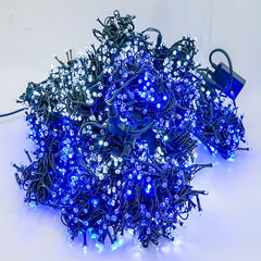 Perdea Lumini de exterior, 4m x 3m, 1200 Led Lumina Rece, joc de lumini, interconectabila, fir verde, SW-1200G-WB1