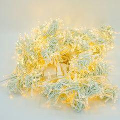Perdea Lumini de exterior, 4m x 5m, 1200 Led Lumina Calda, joc de lumini, interconectabila, fir alb, SW-1200W-CLD
