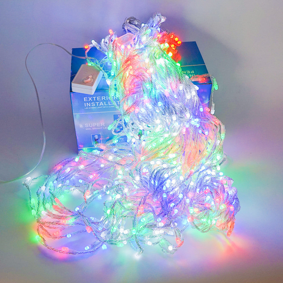 Perdea Lumini de exterior, 960 Led- Multicolor 3m x 3m, joc de lumini