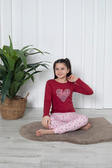 Pijama copii fete bumbac | 7003-PM