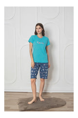Pijama Dama Baki Pantaloni 3/4 0006-PK