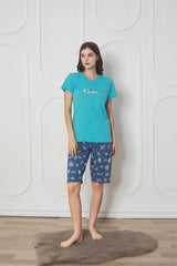 Pijama dama capri din bumbac – confort si stil în fiecare noapte