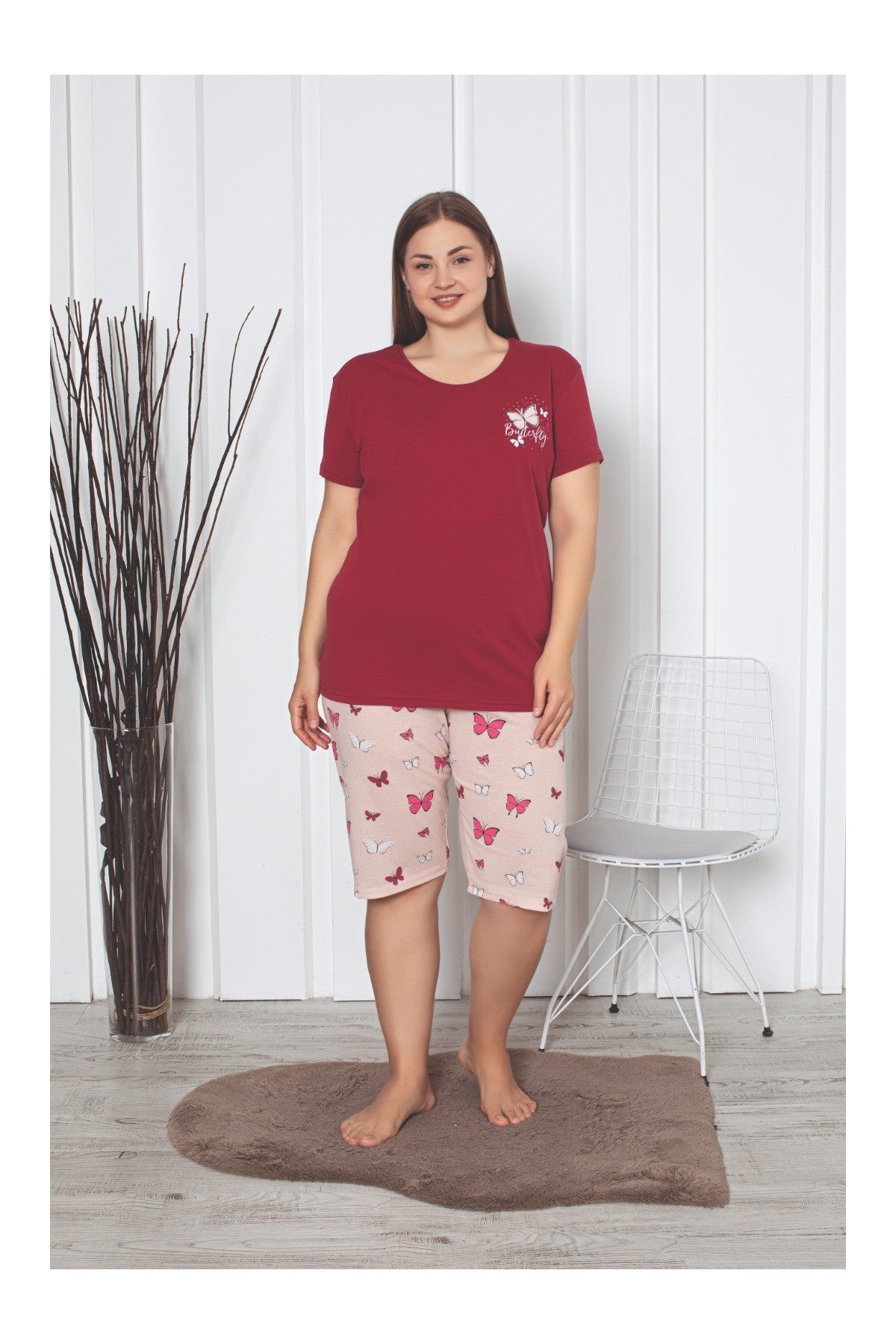 Pijama Dama Baki Pantaloni 3/4 0026-PK