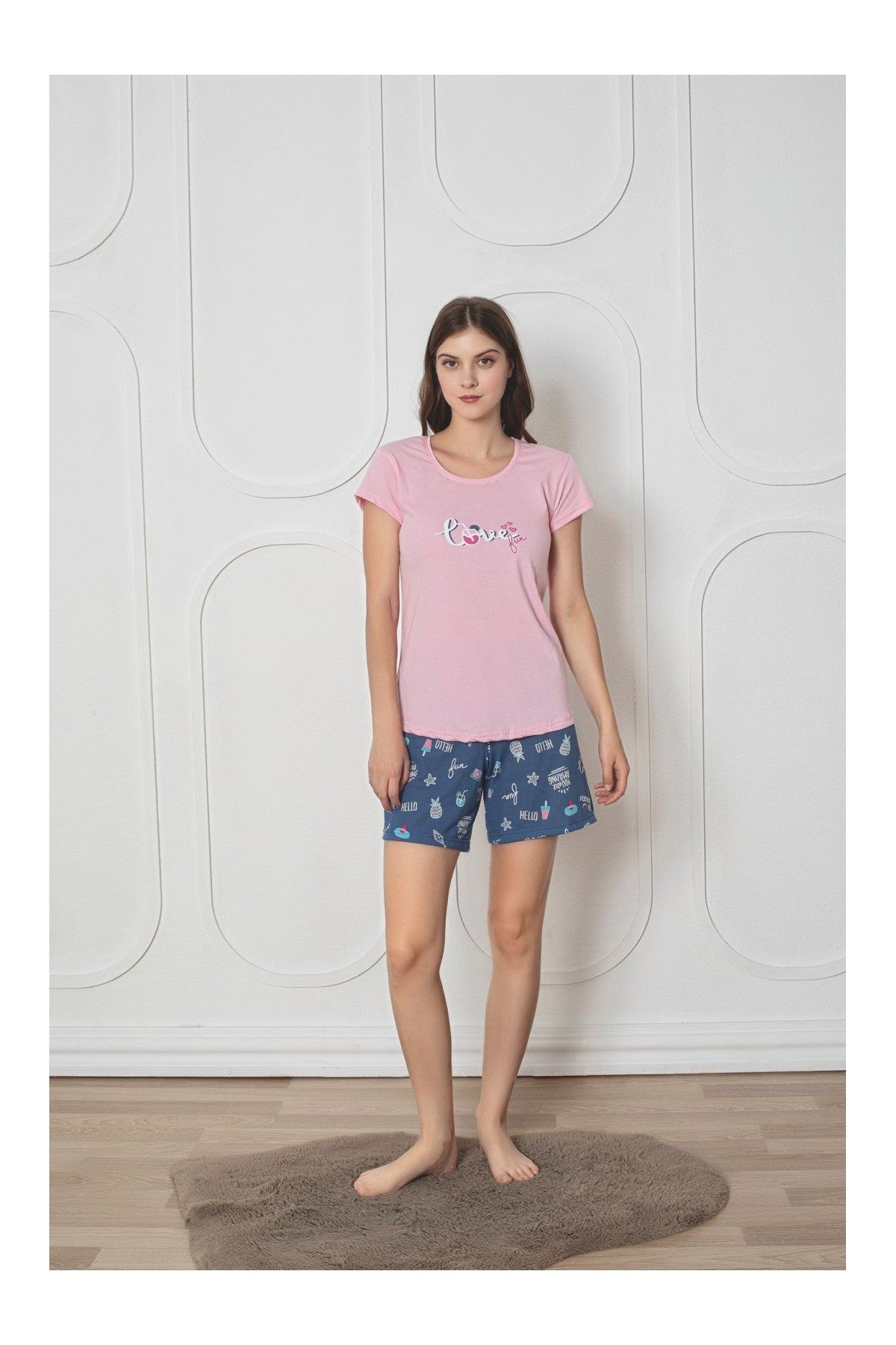 Pijama Dama Baki Short Tricou 0001-PK