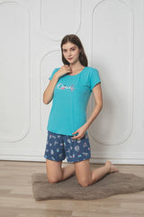 Pijama Dama Baki Short Tricou 5013