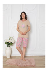 Pijama Dama Baki Pantaloni 3/4 0018-PK