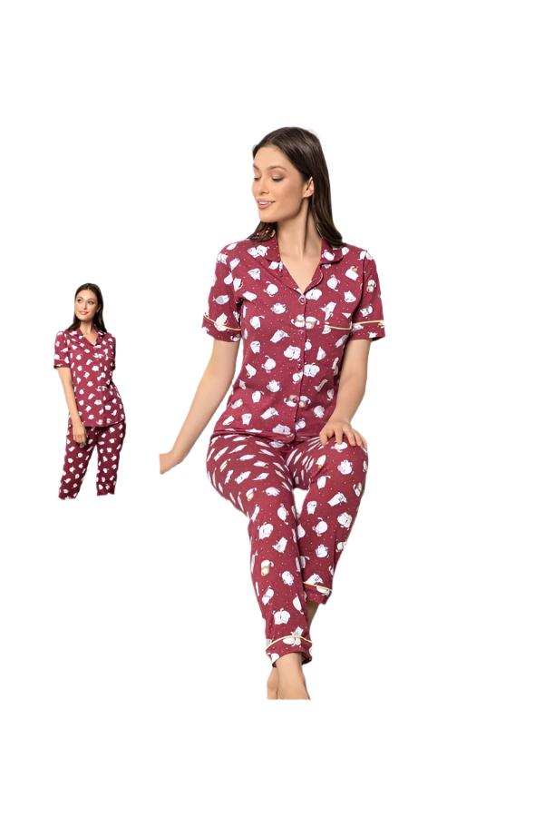 Pijama dama bumbac | 0272-PM