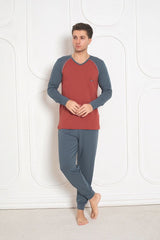 Pijama Barbati Lycra – Confort Maxim si Stil Modern pentru Nopti Linistite | COD 0907-PM