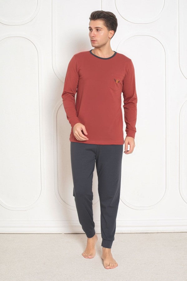 Pijama Barbati Lycra – Confort Maxim si Stil Modern pentru Nopti Linistite | COD 0909-PM