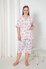 Pijama de Dama bumbac cu tricou batal | 0022 - PM
