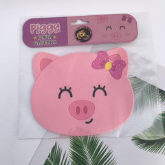 Suport pentru Pahar, Flippy, Model Urs Purcelus, din PVC, 15.5x15.5 cm, Rezistent la Caldura, Roz