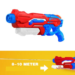 Pistol cu Apa, Flippy, +6 Ani, Rezervor 1200 ml, din Plastic, 40 x 7 x 20 cm, Rosu/Albastru