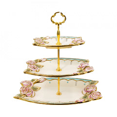 Platou decorativ etajat din ceramica, VS-2015