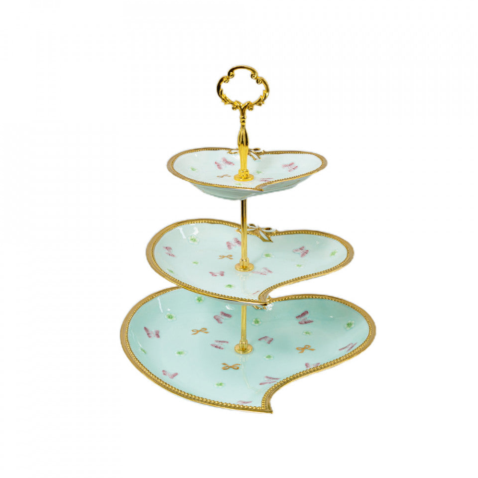 Platou decorativ etajat din ceramica, VS-2056