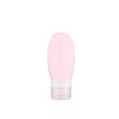 Recipient Portabil din Silicon Elegant de Voiaj, Sticla de Calatorie, Flippy, Potrivita pentru Lotiune, Sampon si Alte Lichide, Anti-scurgere, cu Posibilitate de Reumplere, Capacitate 90mL, 14cm, Roz