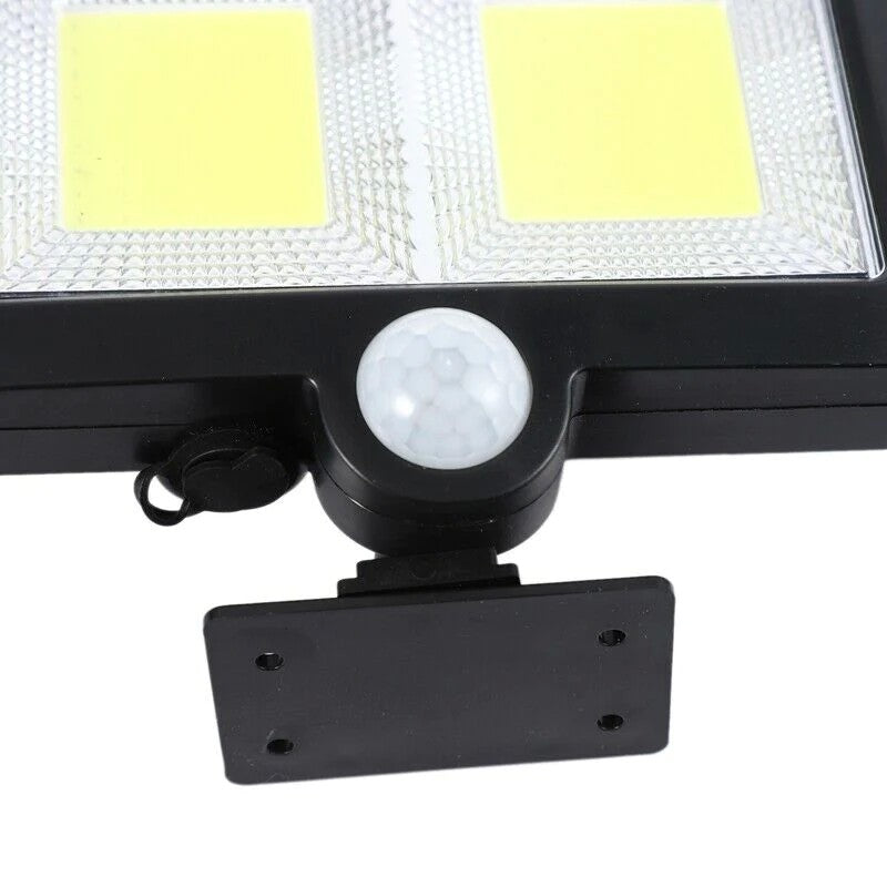 Lampa solara Flippy cu senzor de miscare, 108 COB LED, 2 grile, ip65, negru