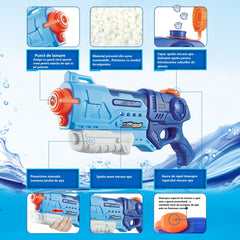 Pistol cu Apa pentru Copii, Rezervor, Pentru Piscina/Plaja, Flippy, 6ani+,  Albastru, 990ML