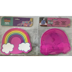 Suport pentru Pahar, Flippy, Model Curcubeu, din PVC, 18.5 x 18.5 cm, Rezistent la Caldura, Multicolor