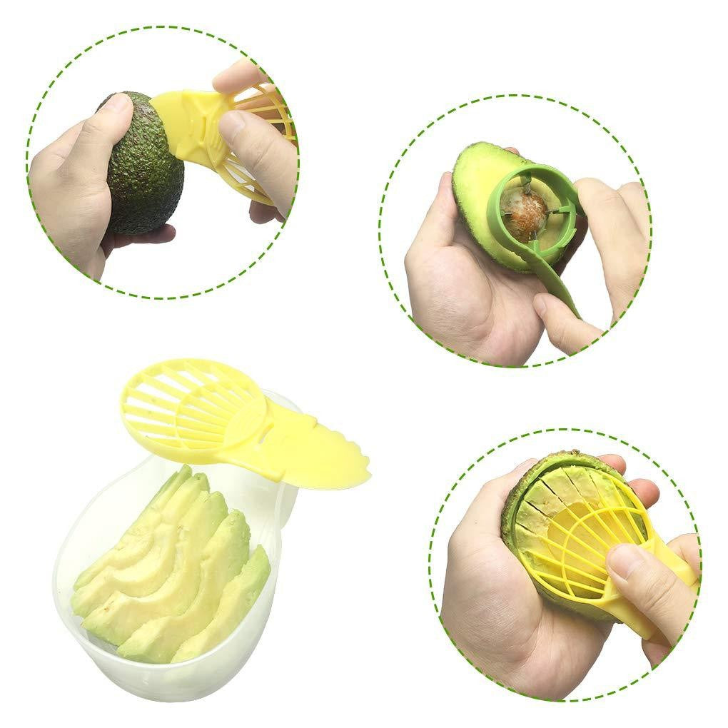 Recipient de Depozitare Avocado 5in1, Flippy, Etans, pentru Frigider, din Plastic, Dispozitiv de Taiat, Curatat, Feliat, 15x4.5x7 cm, Gri