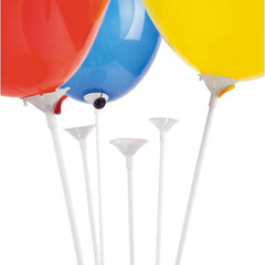 Set 10 Bete cu Rozete pentru Baloane, Flippy, Suporturi de plastic, Usor de instalat, Reutilizabil, Pentru aniversare, Nunta, Ziua de Nastere, Decor, 40 cm, Transparente