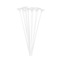Set 10 Bete cu Rozete pentru Baloane, Flippy, Suporturi de plastic, Usor de instalat, Reutilizabil, Pentru aniversare, Nunta, Ziua de Nastere, Decor, 40 cm, Transparente