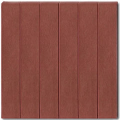 Set 10 Placi Tapet 3D, Flippy, 70 x 70 cm, Grosime 3 mm, din Rasina, Tip Placi de Lemn, Suprafata Acoperita 4.9 mp, Caramiziu