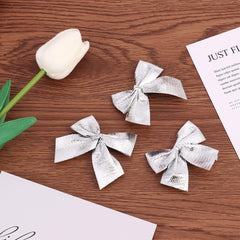 Set 12 Fundite pentru Brad, Flippy, 5.5 cm, din Poliester, Argintiu