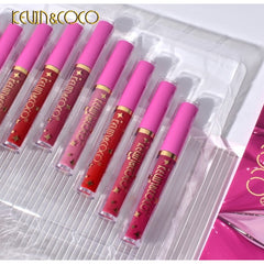 Set 12 Lip Gloss Kevin&Coco, nuante de rosu, rose, nude, cutie dreptunghiulara, 26.5x16.5x2.2 cm, 200 g, multicolor