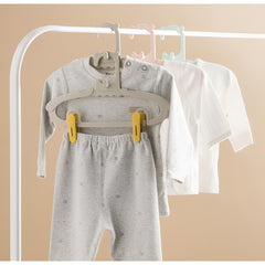 Set 20 de Cleme pentru Haine, Flippy, de Prindere pentru Pantaloni, Atasabile la Umerase, 1.6x2.3x6.35 cm, Galben