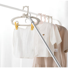 Set 20 de Cleme pentru Haine, Flippy, de Prindere pentru Pantaloni, Atasabile la Umerase, 1.6x2.3x6.35 cm, Galben