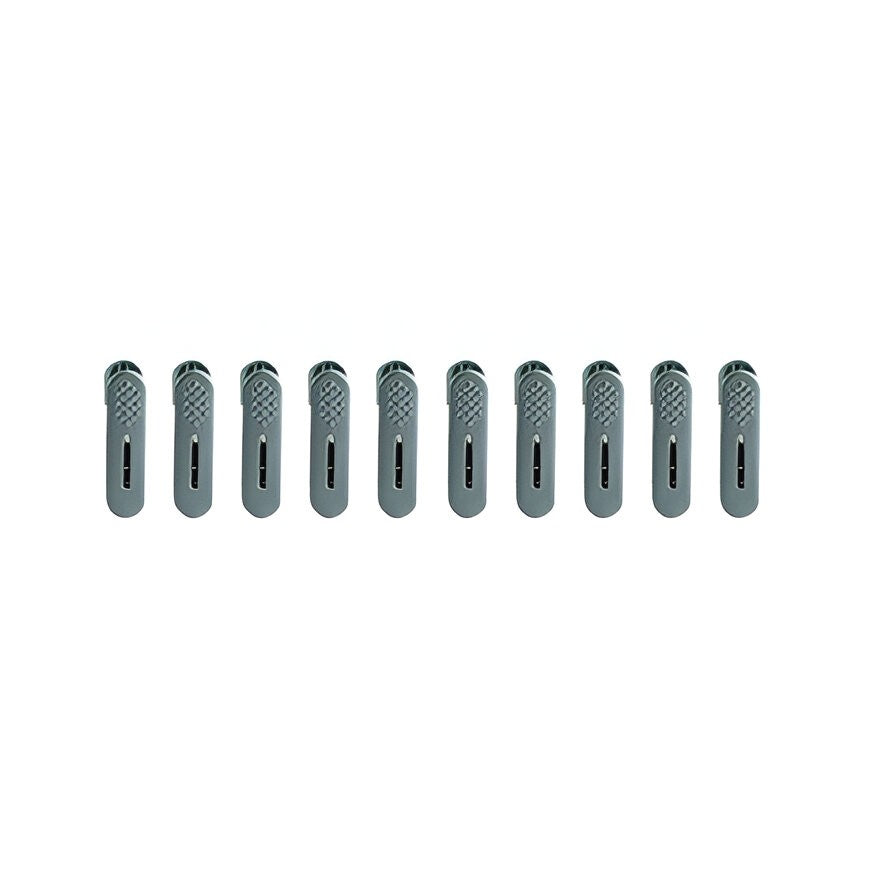 Set 20 de Cleme pentru Haine, Flippy, de Prindere pentru Pantaloni, Atasabile la Umerase, 1.6x2.3x6.35 cm, Verde